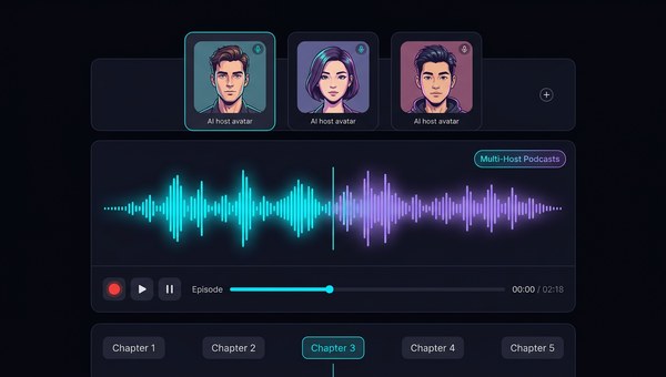 AI podcast creation with multiple hosts