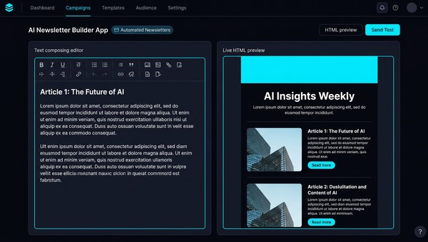 AI newsletter builder